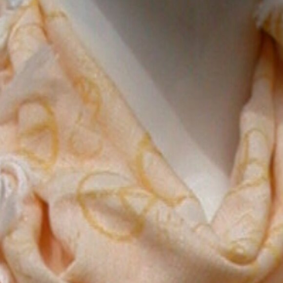 Yellow & White Shemagh Palestine Peace Sign Keffiyah Scarf Cotton - Picture 3 of 3